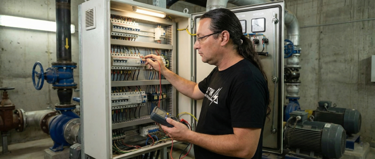 חשמל בארות מים, פיקוד ובקרה לבארות ומכוני מים