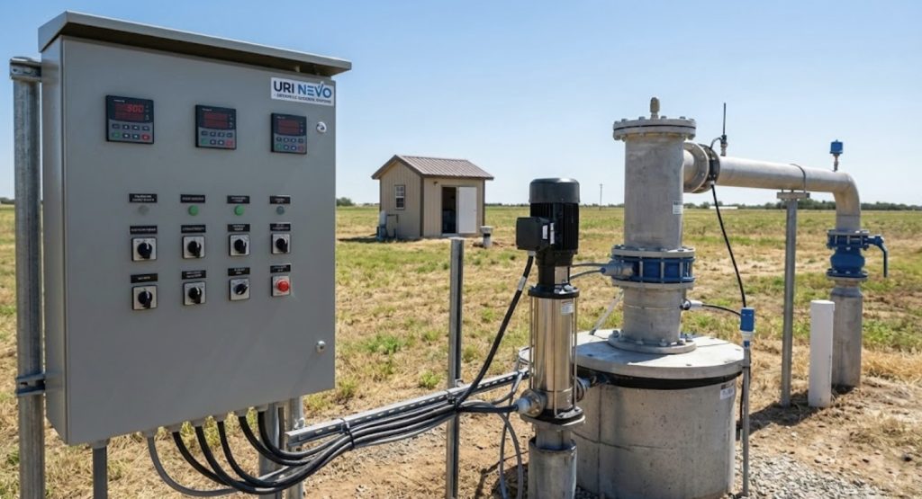 לוח חשמל ובקרה המותקן בקידוח באר מים פעילה