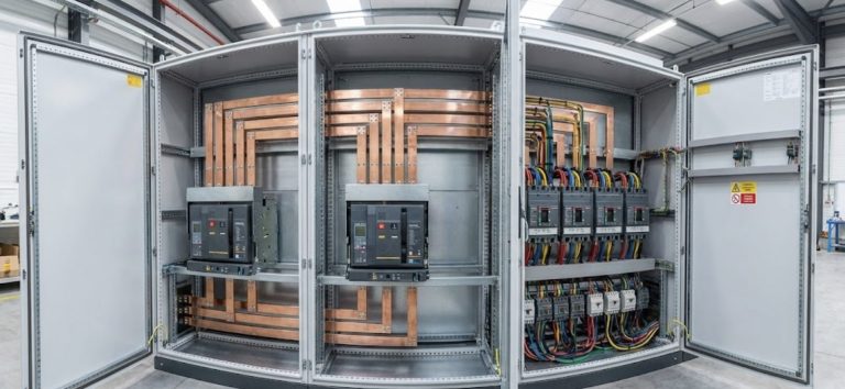 לוח חשמל תעשייתי ראשי 3200A עם עבודת נחושת (busbars) מקצועית ומפסקי זרם ראשיים